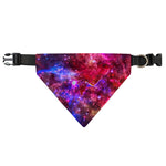 Red Purple Nebula Galaxy Space Print Over The Collar Dog Bandana