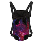 Red Purple Nebula Galaxy Space Print Pet Carrier Backpack