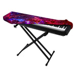 Red Purple Nebula Galaxy Space Print Piano Keyboard Cover