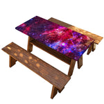 Red Purple Nebula Galaxy Space Print Picnic Table Cover