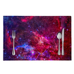 Red Purple Nebula Galaxy Space Print Placemat