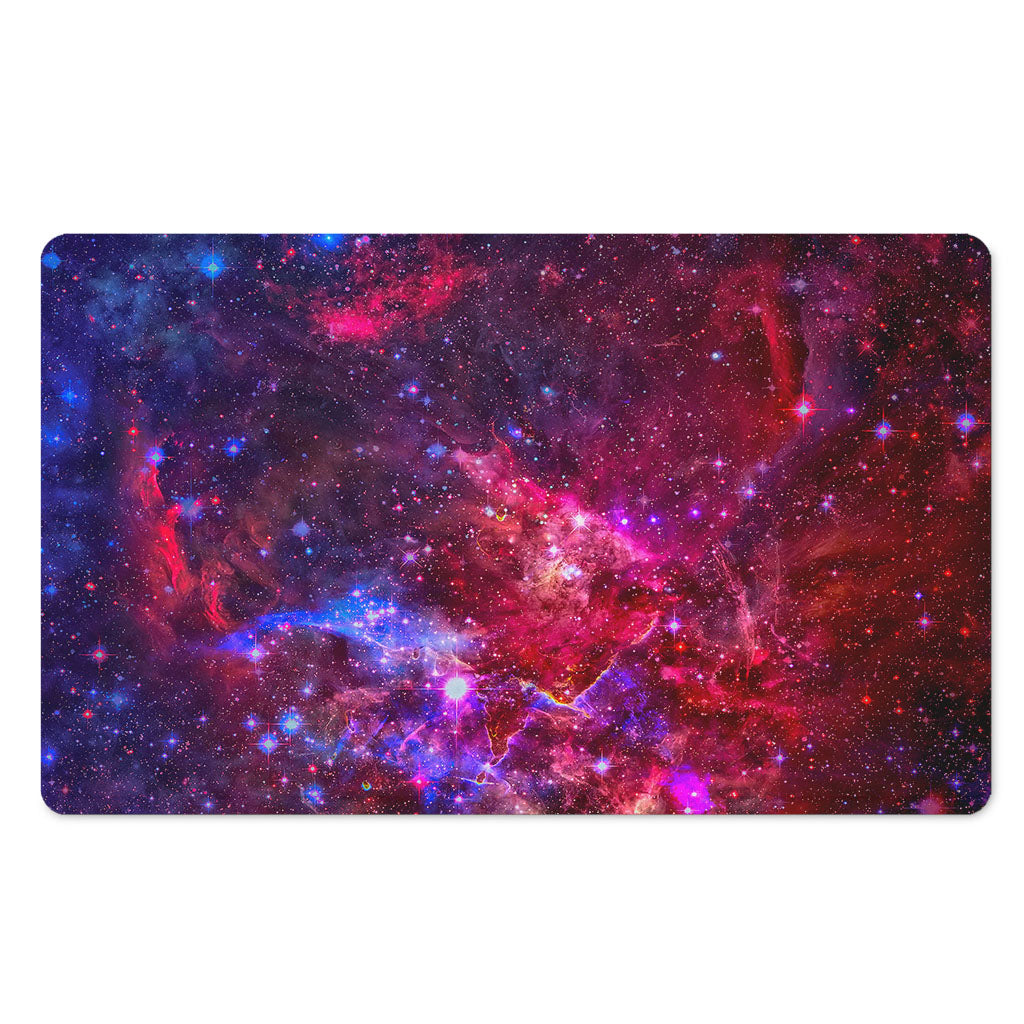 Red Purple Nebula Galaxy Space Print Polyester Doormat