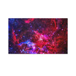 Red Purple Nebula Galaxy Space Print Polyester Flag