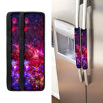 Red Purple Nebula Galaxy Space Print Refrigerator Handle Covers