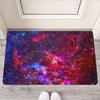 Red Purple Nebula Galaxy Space Print Rubber Doormat