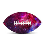 Red Purple Nebula Galaxy Space Print Rugby Ball