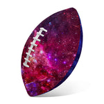 Red Purple Nebula Galaxy Space Print Rugby Ball