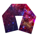 Red Purple Nebula Galaxy Space Print Scarf