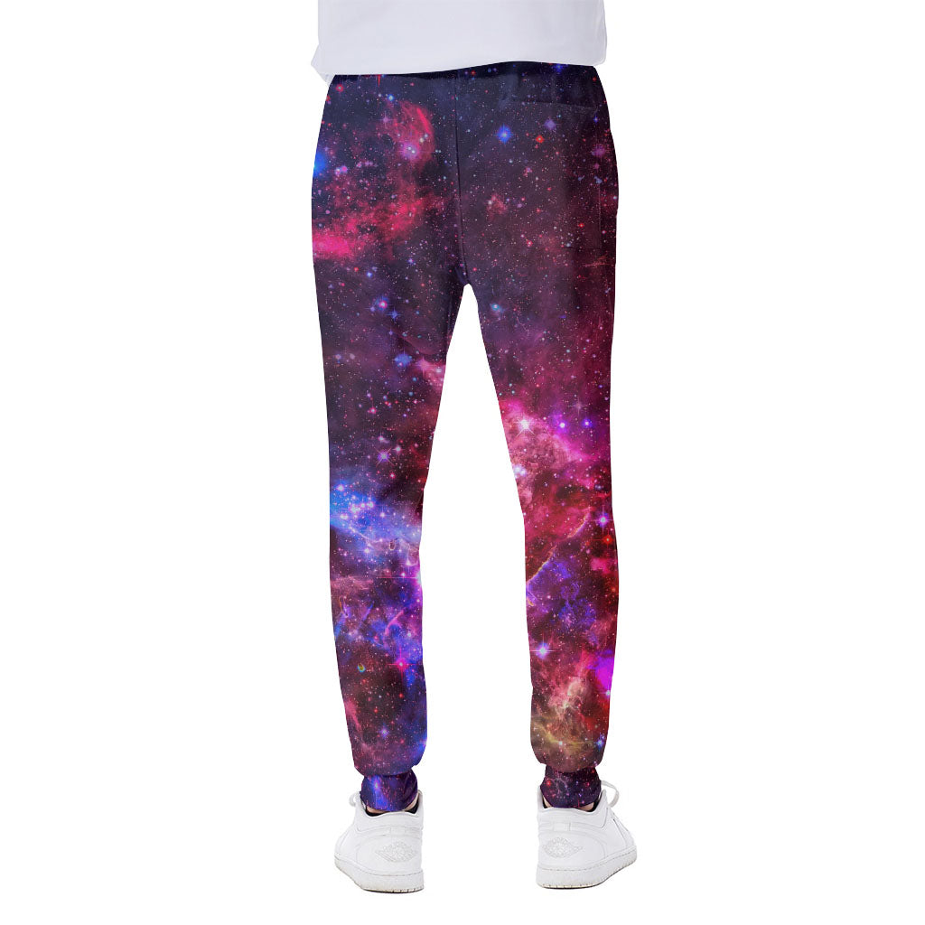 Red Purple Nebula Galaxy Space Print Scuba Joggers