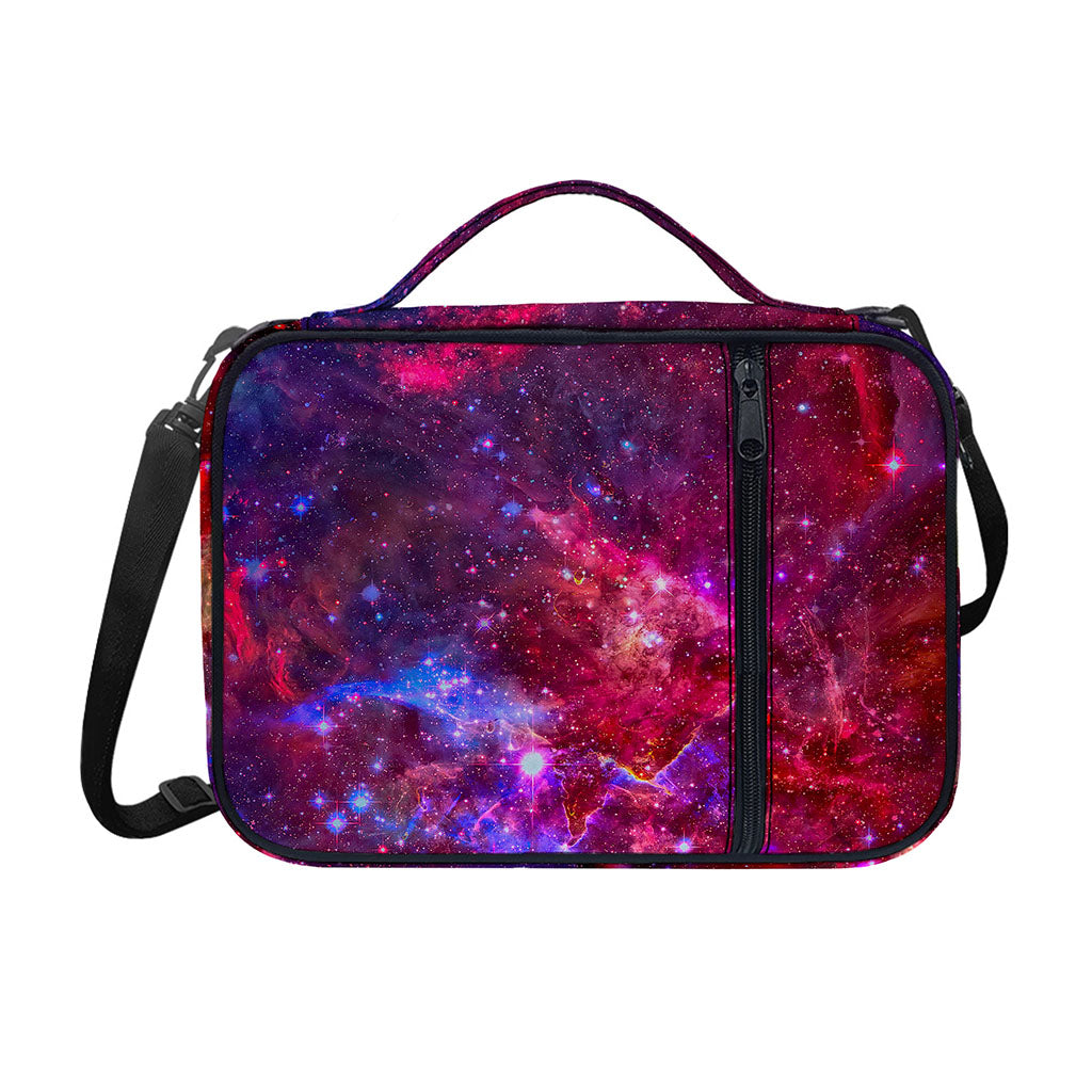Red Purple Nebula Galaxy Space Print Shoulder Strap Bible Bag