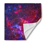 Red Purple Nebula Galaxy Space Print Silk Bandana