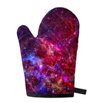 Red Purple Nebula Galaxy Space Print Single Oven Mitt