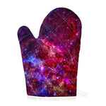 Red Purple Nebula Galaxy Space Print Single Oven Mitt
