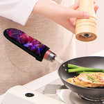 Red Purple Nebula Galaxy Space Print Skillet Handle Cover