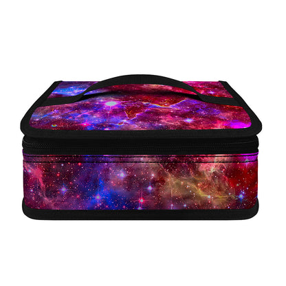 Red Purple Nebula Galaxy Space Print Small Lunch Bag