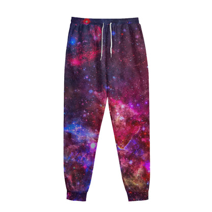 Red Purple Nebula Galaxy Space Print Sweatpants