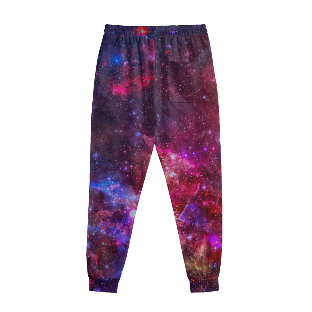 Red Purple Nebula Galaxy Space Print Sweatpants