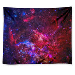 Red Purple Nebula Galaxy Space Print Tapestry