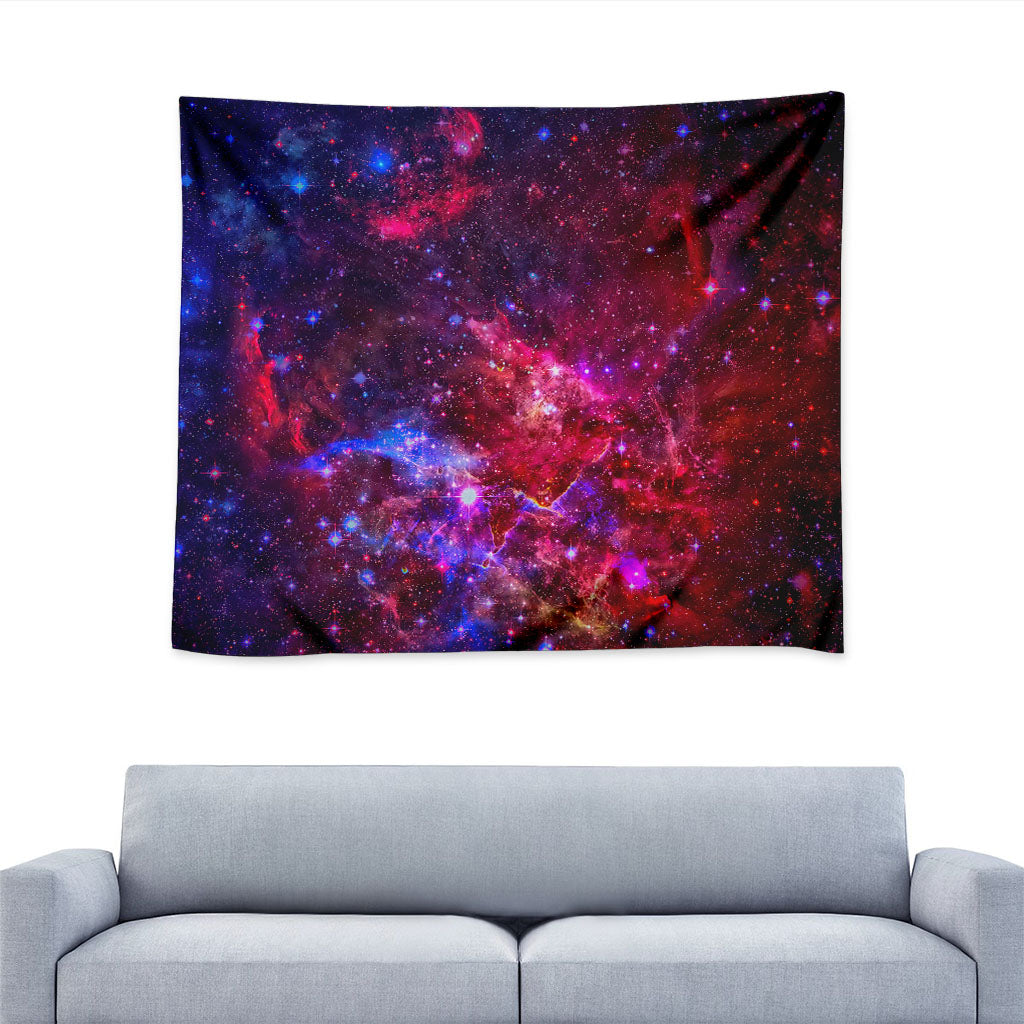 Red Purple Nebula Galaxy Space Print Tapestry