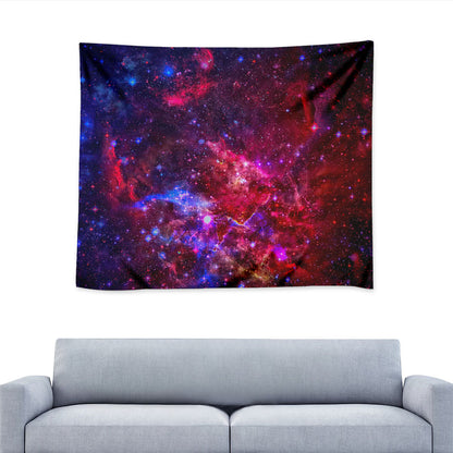 Red Purple Nebula Galaxy Space Print Tapestry