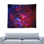 Red Purple Nebula Galaxy Space Print Tapestry