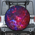 Red Purple Nebula Galaxy Space Print Tire Cover