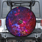 Red Purple Nebula Galaxy Space Print Tire Cover With Camera Hole