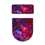 Red Purple Nebula Galaxy Space Print Toilet Lid And Tank Cover Set