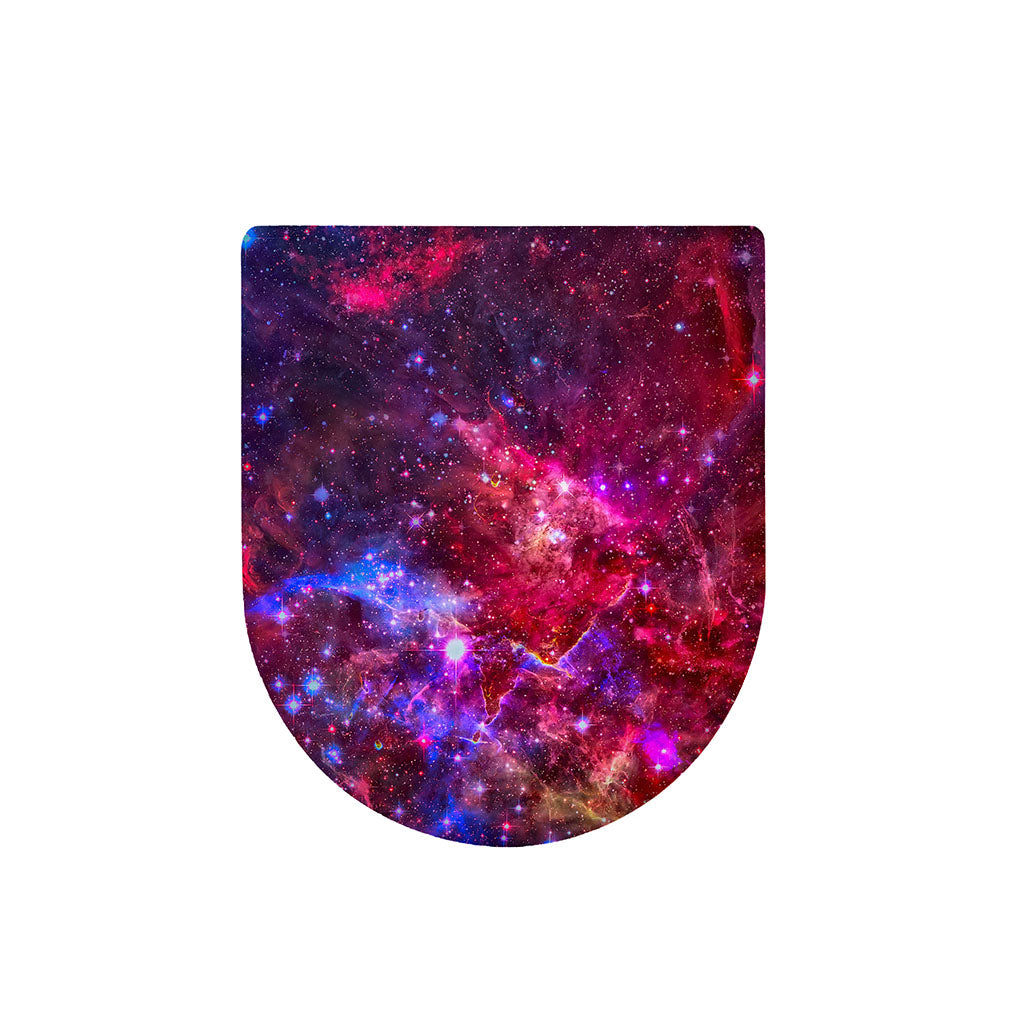 Red Purple Nebula Galaxy Space Print Toilet Lid Cover