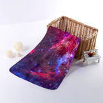 Red Purple Nebula Galaxy Space Print Towel
