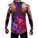 Red Purple Nebula Galaxy Space Print Training Tank Top
