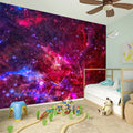 Red Purple Nebula Galaxy Space Print Wall Sticker
