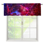 Red Purple Nebula Galaxy Space Print Window Valance