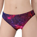 Red Purple Nebula Galaxy Space Print Women's Panties