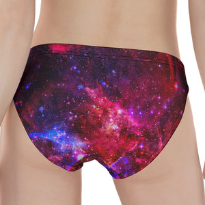 Red Purple Nebula Galaxy Space Print Women's Panties