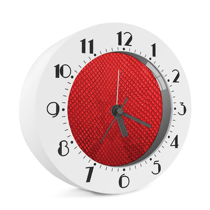 Red Python Snakeskin Print Alarm Clock