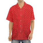 Red Python Snakeskin Print Aloha Shirt
