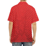 Red Python Snakeskin Print Aloha Shirt