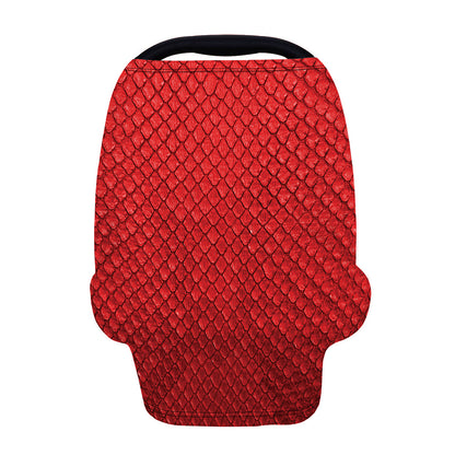 Red Python Snakeskin Print Baby Seat Cover
