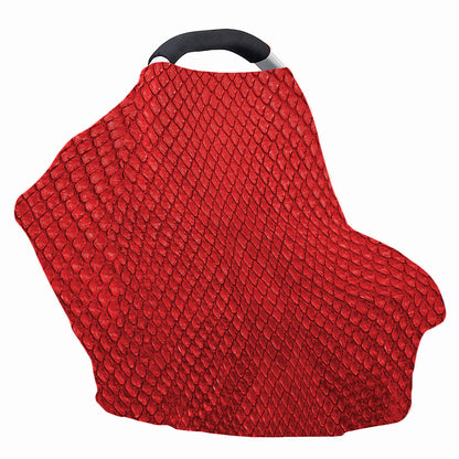 Red Python Snakeskin Print Baby Seat Cover
