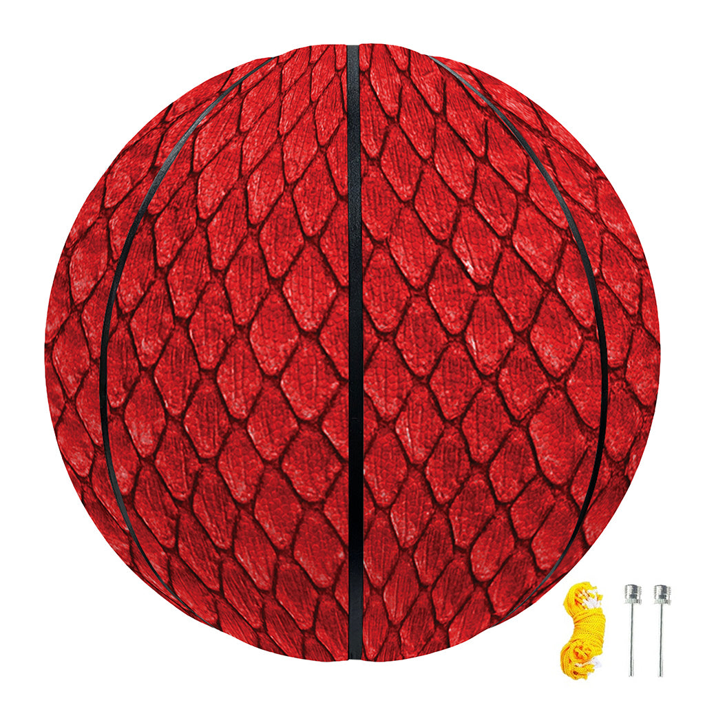 Red Python Snakeskin Print Basketball