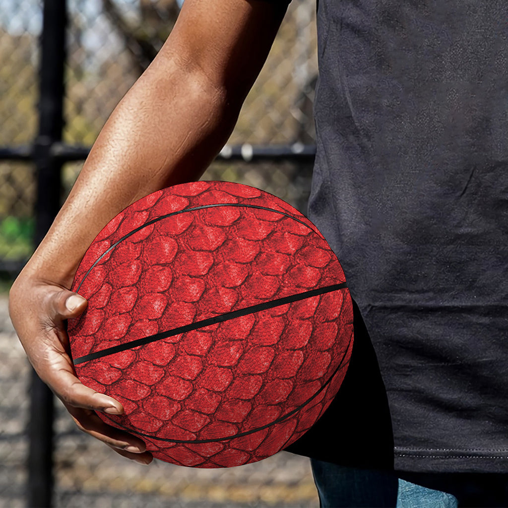 Red Python Snakeskin Print Basketball