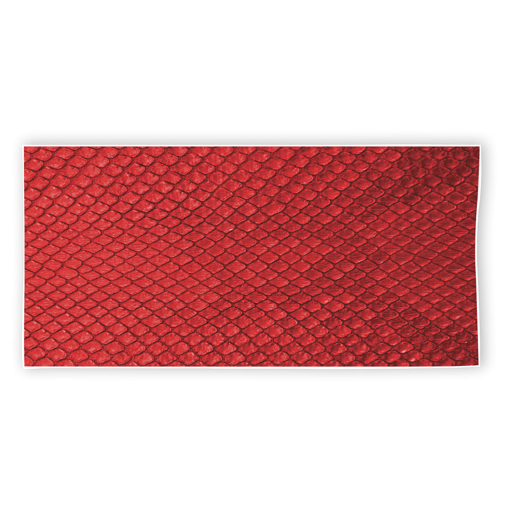Red Python Snakeskin Print Beach Towel