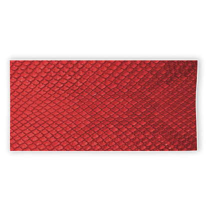 Red Python Snakeskin Print Beach Towel