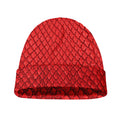 Red Python Snakeskin Print Beanie