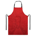 Red Python Snakeskin Print Bib Apron With Pocket