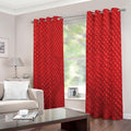 Red Python Snakeskin Print Dimout Grommet Curtains