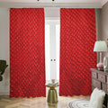 Red Python Snakeskin Print Dimout Pencil Pleat Curtains