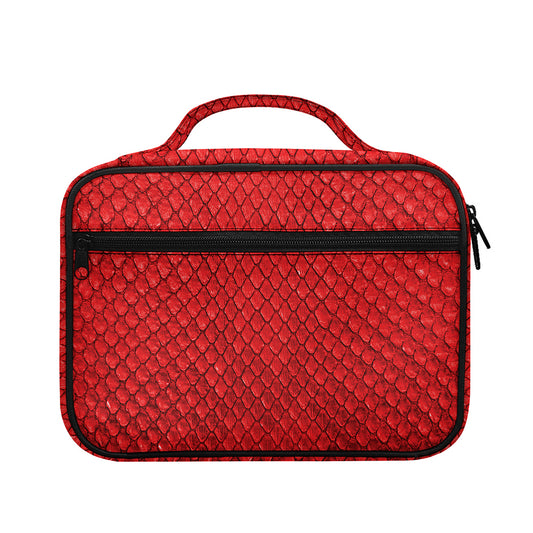 Red Python Snakeskin Print Briefcase Bible Bag