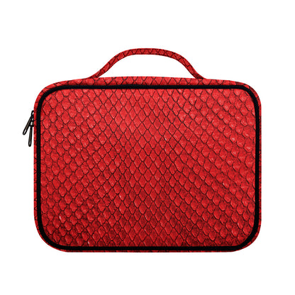 Red Python Snakeskin Print Briefcase Bible Bag